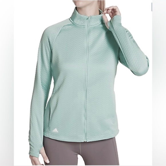 Adidas Women’s Textured Layer Full Zip Jacket - Picture 2 of 8